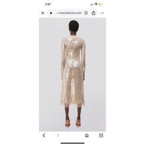 SIMKHAI Natalina sequin midi dress Size 12 Color Ginger Root